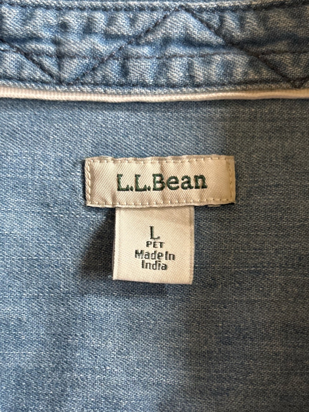 Women's L.L. Bean Heritage Washed Denim Shirt, Long-Sleeve Size L - Picture 11 of 14
